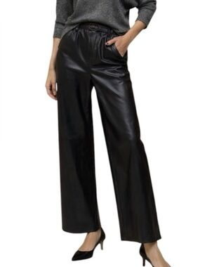 H&M Black Faux Leather Pants